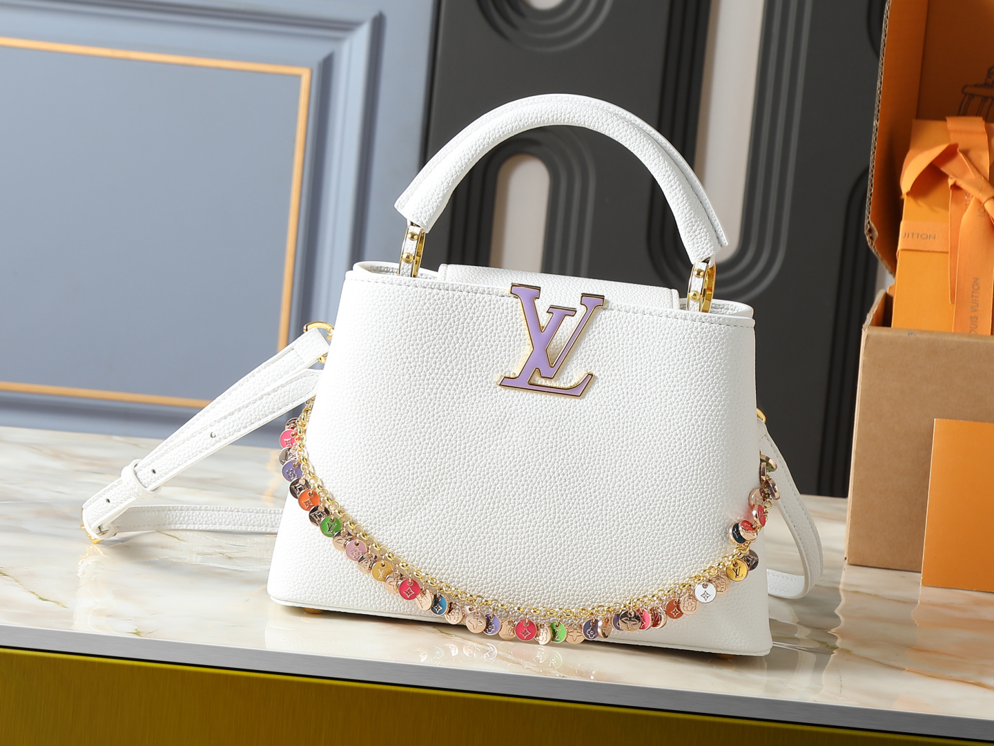 LV Classic Handbag Monogram Canvas Model M47117 Monogram Pattern Evening